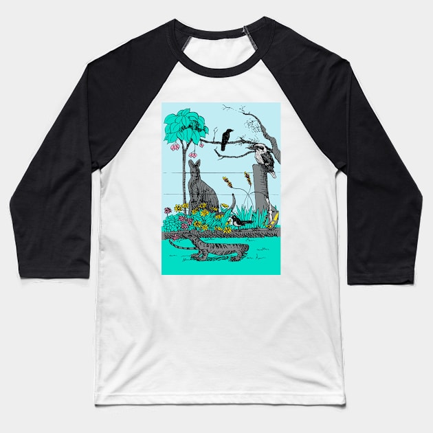 Nature in the Garden Baseball T-Shirt by Jaana Day